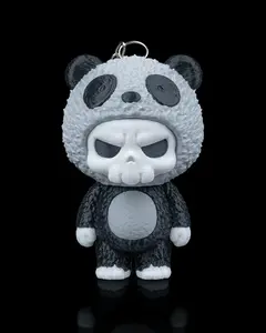 Babuu the Panda Skubbie – 3D Printed Panda Skeleton Keychain | Cute & Creepy Collectible Figurine for Goth & Kawaii Fans