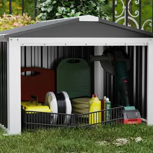 Outdoor Storage Shed, Metal Garden Shed - Tool Storage Sheds  Waterproof Outside Storage Building for Backyard, Patio(3’'*3'')