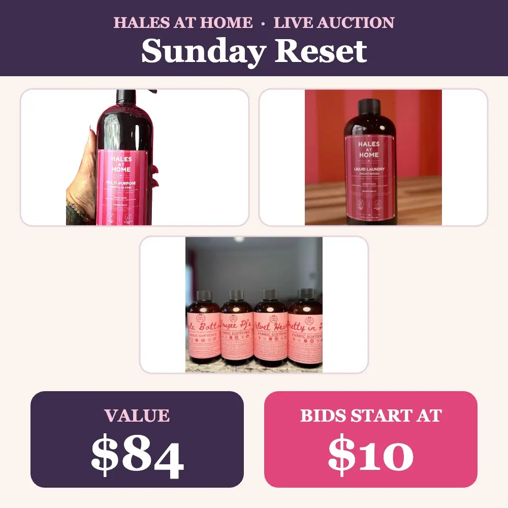 LIVE Auction Sunday Reset Bundle - Household Cleaner, Liquid Laundry Detergent and Fabric Softener