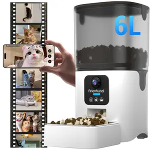 Smart Camera Automatic Cat Feeder: 1080P HD Live View with Night Vision,5G Automatic Dog Feeder with Two-Way Audio,Detachable for Easy Clean,Record Wonderful Moments for Multiple Pets-25Cup