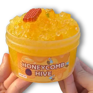 Honeycomb Hive Slime! Clear Crunchy Slime!