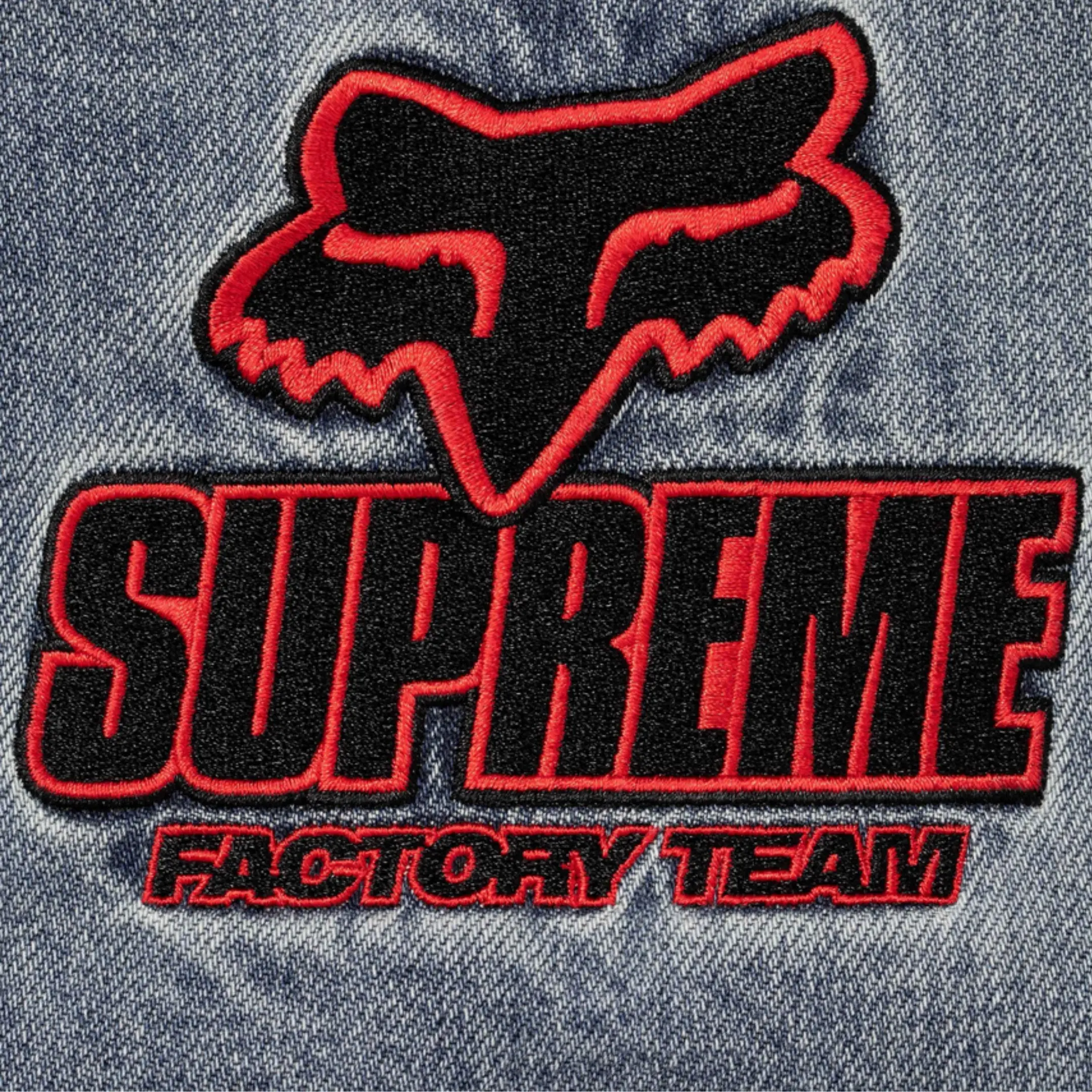 Supreme x Fox Racing Hooded Work Jacket Denim (FW25) - TikTok Shop