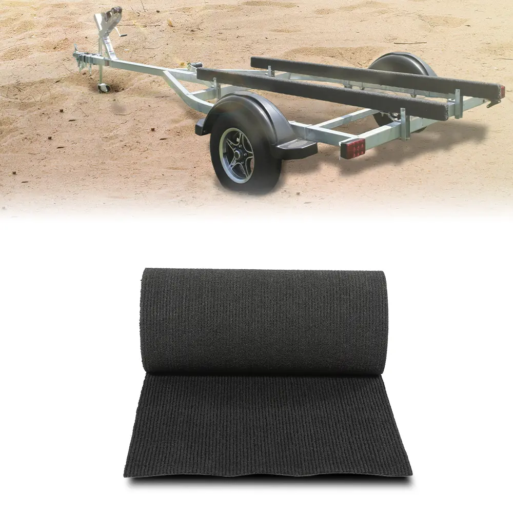 12" x 12' Black Ribbed Bunk Carpet / Marine Boat Trailer Runners / Outdoor Upgraded Version Flooring, Vehicle Accessories Seat Replacement Decks Patios
