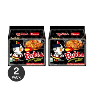 2Packs SAMYANG Korean Buldak Noodles Stir-Fried Ramen - Hot Chicken Flavor, Packaging May Vary, 5 Packs* 4.94oz/Pack【Trending on TikTok】
