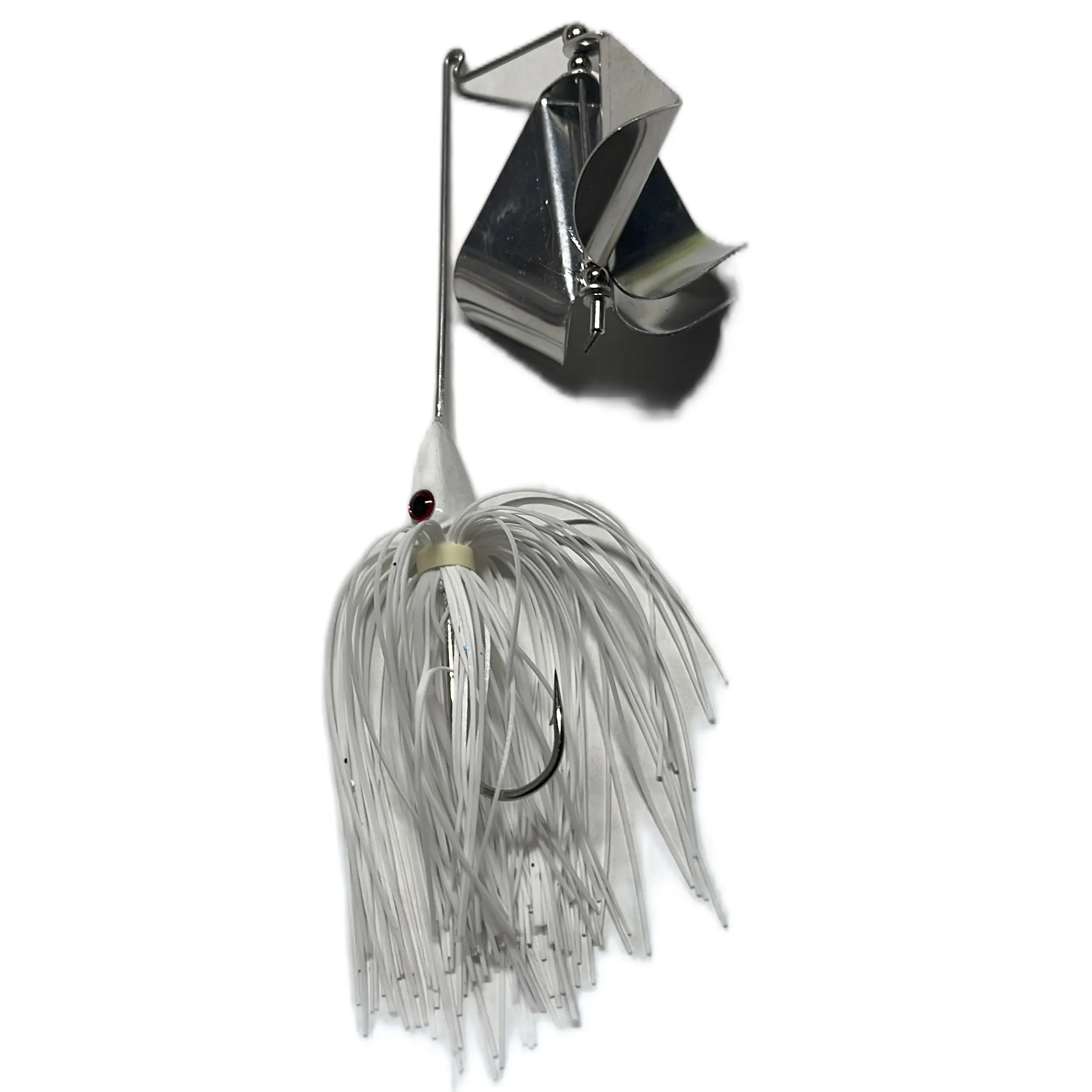 1/2 oz Quad Blade Buzzbait with 66 Strand Skirt and Powder Coating - Fishing Equipment