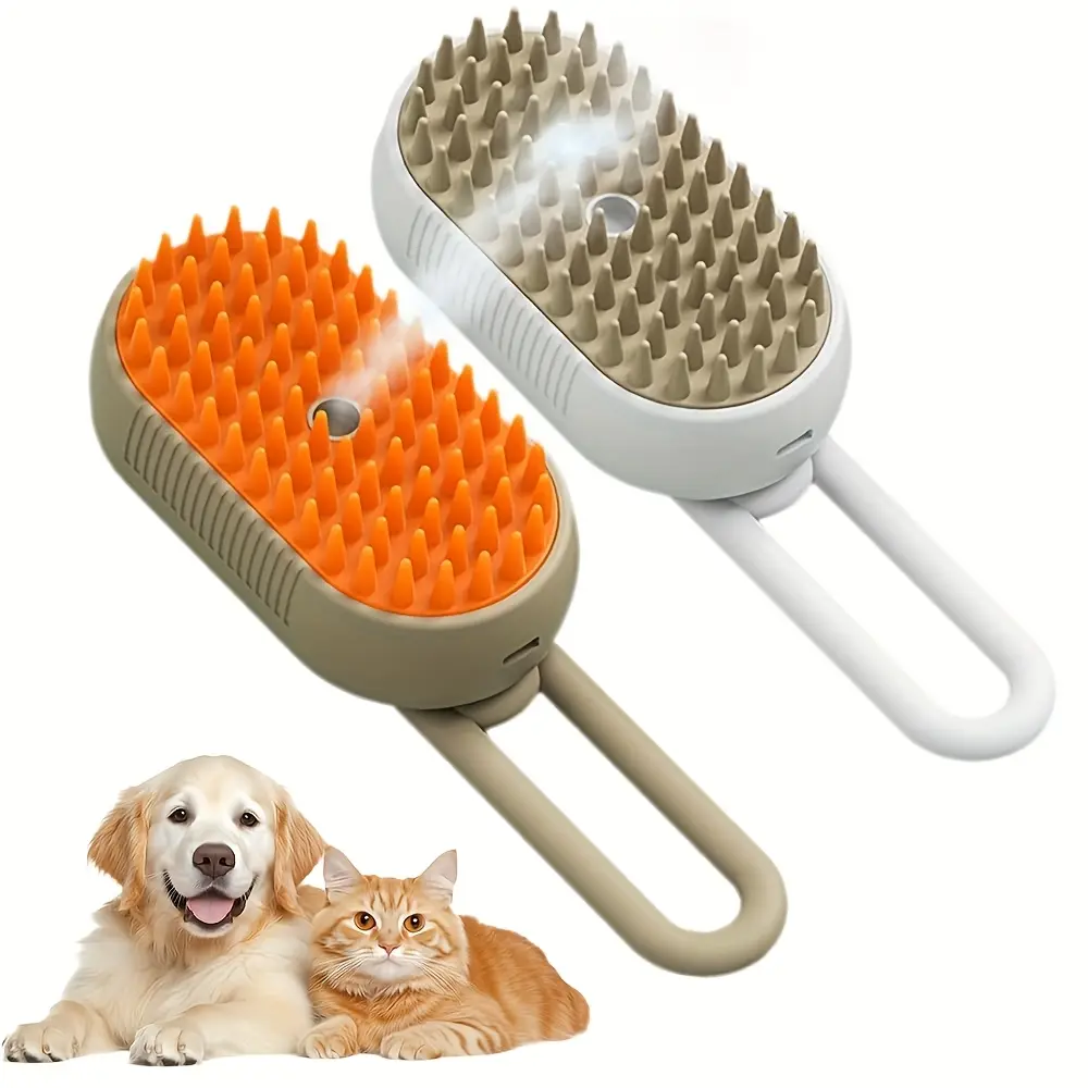 Pet Steam Brush,Cat Dog Hair Remover, Adjustable Pet Hair Remover,Pet Steamy Mist,Steam Pet Brush for Pet Hair 3-IN-1 Steamy Cat Brush Grooming Comb for Dog Steam Brush for Cats Remove Flying Fur Steam Advanced Pet Hair Removal Comb pet pal brush Cleaning