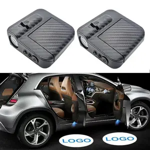 For Cadillac Lexus Opel Audi Wireless LED Car Door Welcome Laser Projector Logo Ghost Shadow Night Lights Car Accessories Kits No Magnet Atmosphere