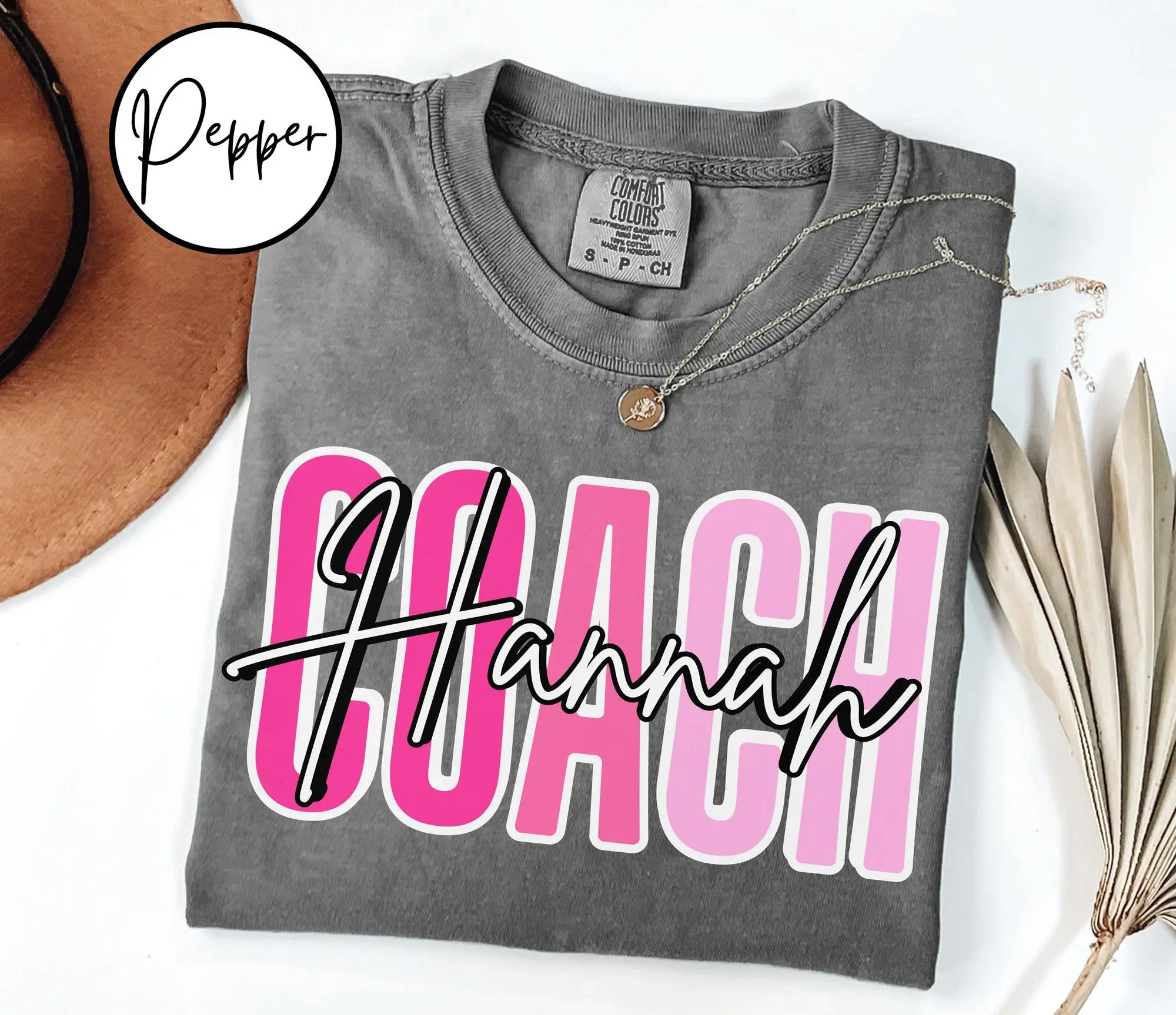 Comfort Colors Personalized Coach Shirt, Custom Coach Gift, Cheer Coach Shirt, Coach Name Shirt, Coach Game Day Shirt, Team Gift, Coaches