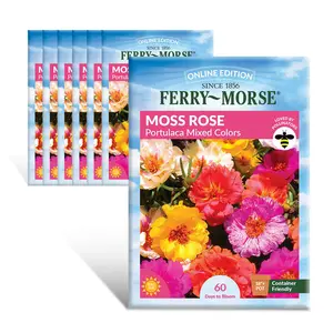 Ferry-Morse Online Edition Portulaca Moss Rose Double Mixed Colors Seed Multipack - 7 Pack
