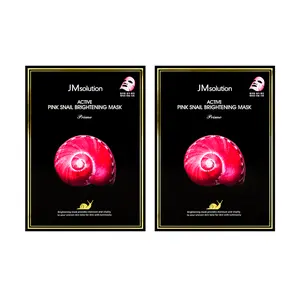 JMsolution Active Pink Snail Essence  Mask - 20 Pack | Brightening, Pore Tightening, Anti-Aging