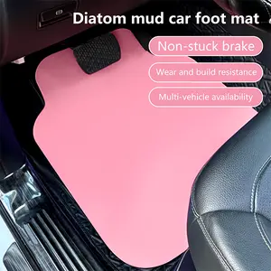 NS YOLO Diatom Mud Car Foot Mat – Universal Fit, Non-Slip, Waterproof, Easy to Clean, Durable & Customizable for All Vehicles Pink