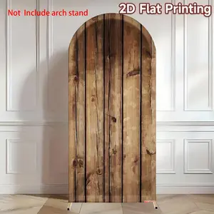 Wooden Arch Cover Photo Background Wooden Pattern Chiara Arch Cover for Wedding Birthday Baby Shower Backdrop Decor