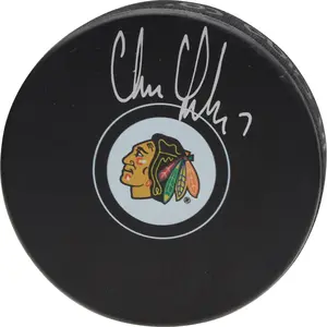 Chris Chelios Chicago Blackhawks Autographed Hockey Puck - Fanatics Authentic Certified