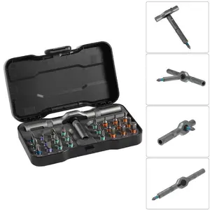 24 in 1 DlY Screwdriver Set,1 Set SwitchableScrewdriver Shape Magnetic Screwdriver Set,Compact and Portable Ratchet Screw0driver SetHome Repair Tool Box, Mother's Day