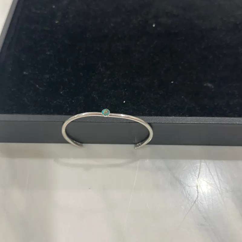 Thin turquoise sterling cuff