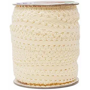 Mandala Crafts Elastic Lace Ribbon Decorative Stretch Trim for Elastic Headband, Lingerie, Sewing