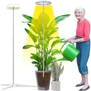 Grow Light for Indoor  with Tripod Stand, Full   Lamp 61" Tall Halo Grow Lights for  with Automatic Timer, 72 LEDs  Light Height and Brightness Adjustable
