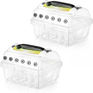 Pcs Clear Fishing Line Storage Box Caddy with Spooler, Portable Tackle Case for Organized Fishing Gear Storage Holder