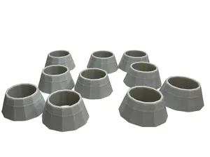 Pack of 10 Gray Display rings for Marbles lot 5618