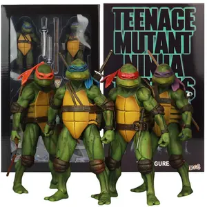 2026 new NECA 4pcs Teenage Mutant Ninja Turtles Action Figure TMNT Edition Movable Movies Model Turtle Ninja Anime Kids For Toy Doll Gift