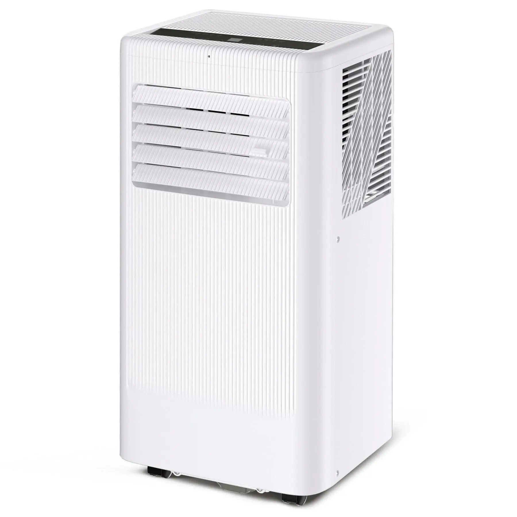 Portable Air Conditioner 10000 BTU with Cooling, Dehumidifying, and Fan Features, White Body and Black Operation Panel, Suitable for Small Rooms, Quiet Mode, 24-Hour Timer, Easy Setup