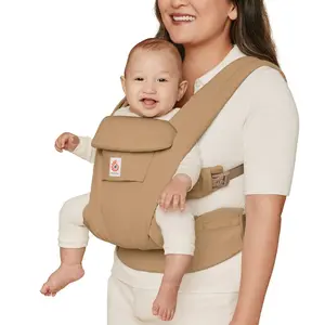 Ergobaby Omni Deluxe Cotton All-in-One Baby Carrier - Camel: Adjustable Harness, Ventilated Fabric, Infant Support