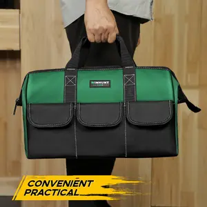 WINHUNT Large Tool Bag, Tool Bags for Men Heavy Duty, 17.3inch/44cm, Green, 1680D Polyester, Ideal for DIY and Craftsmen