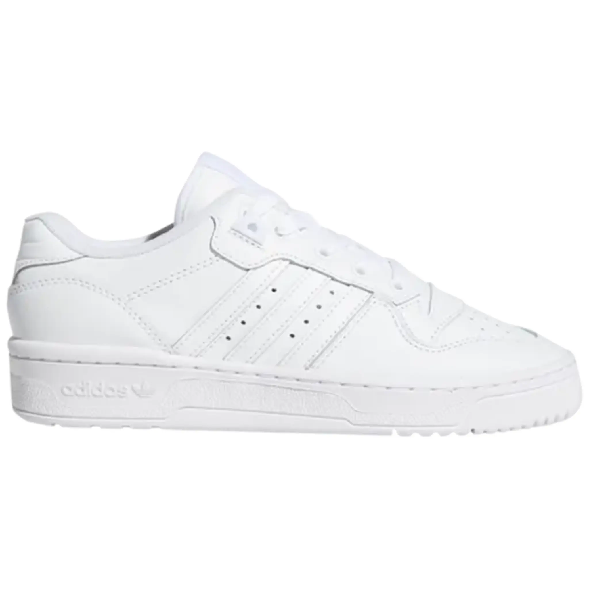 Adidas Originals Women's White Rivalry Low Casual Trainers - Travel, Walking Sneakers with Cushioned Sole, Vintage Style, FV4225 (No Box), Leather Upper, Stay-Put Fit