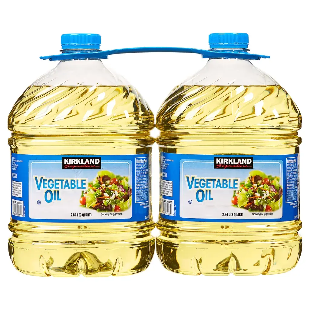 Kirkland Signature Vegetable Oil 3 qt 2-Count High-Quality Cooking Oil for Everyday Use