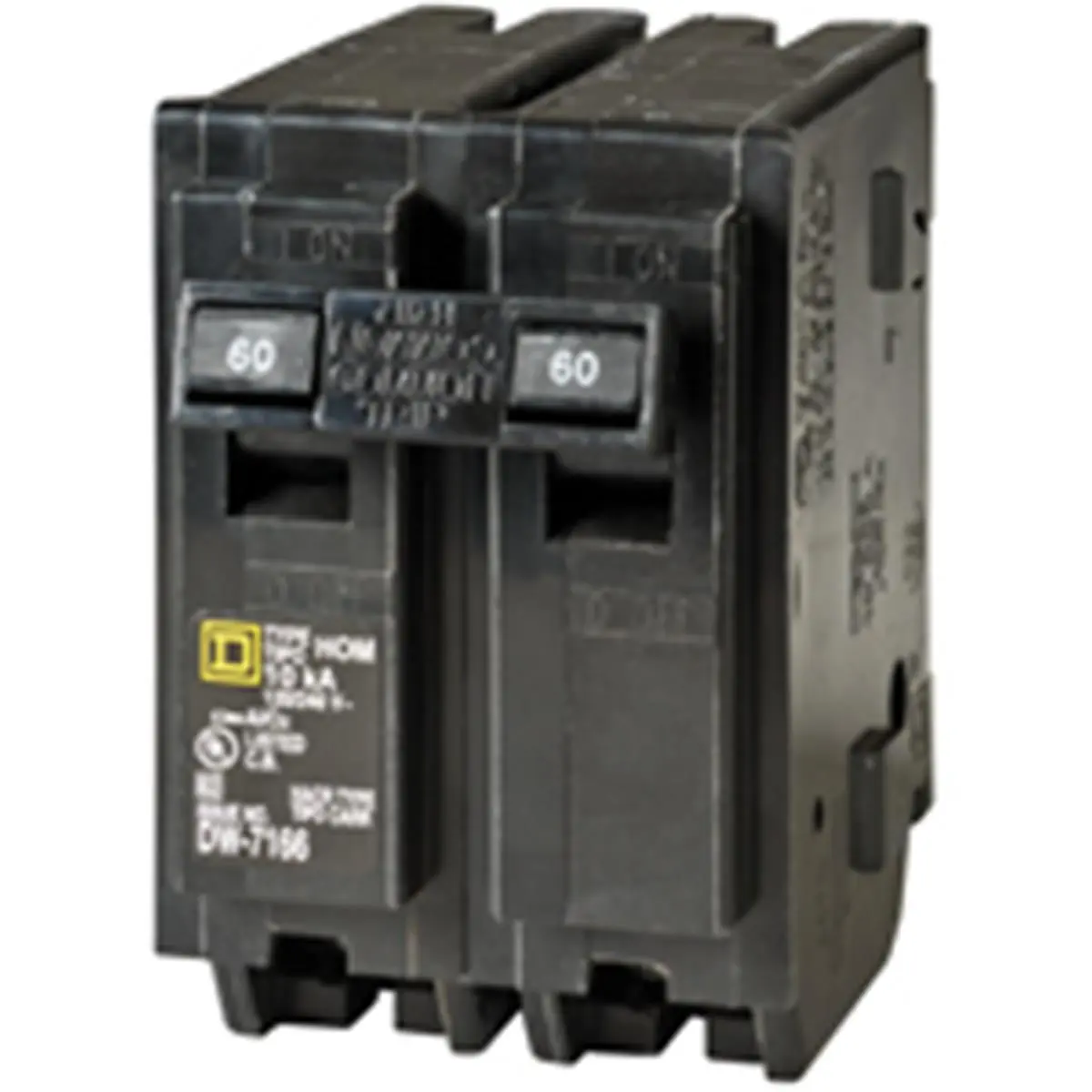 212 MAIN Square D By Schneider Electric Plug-On Circuit Breaker, 2P Plug-On Design, 60A Capacity, 0.72 Lbs, 10.11 X 3.17 X 3.27 In, 120/240 Vac, 240V, Residential, 60 Amps
