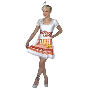 Natural Light Seltzer Aloha Beaches Skater Dress Costume