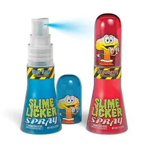 Blue Razz & Strawberry Slime Licker Spray - Intense Sour Sweet Tangy Flavor - On-The-Go Snack - Refreshing Candy Spray Bonbon