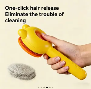 Cfume Pet Grooming Comb — Rabbit Ear Design: Cat Massage, Deep Self-Cleaning, Detangling, and Shedding Removal Comb — Pet Supplies brush