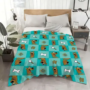 Cartoon SCOOBY DOO Throw Ultra Soft Flannel Throw Blanket - Kid Friendly Warm Anti-Static Medium Thickness | All Season Machine Washable Fade Resistant for Couch Bed Home Decor