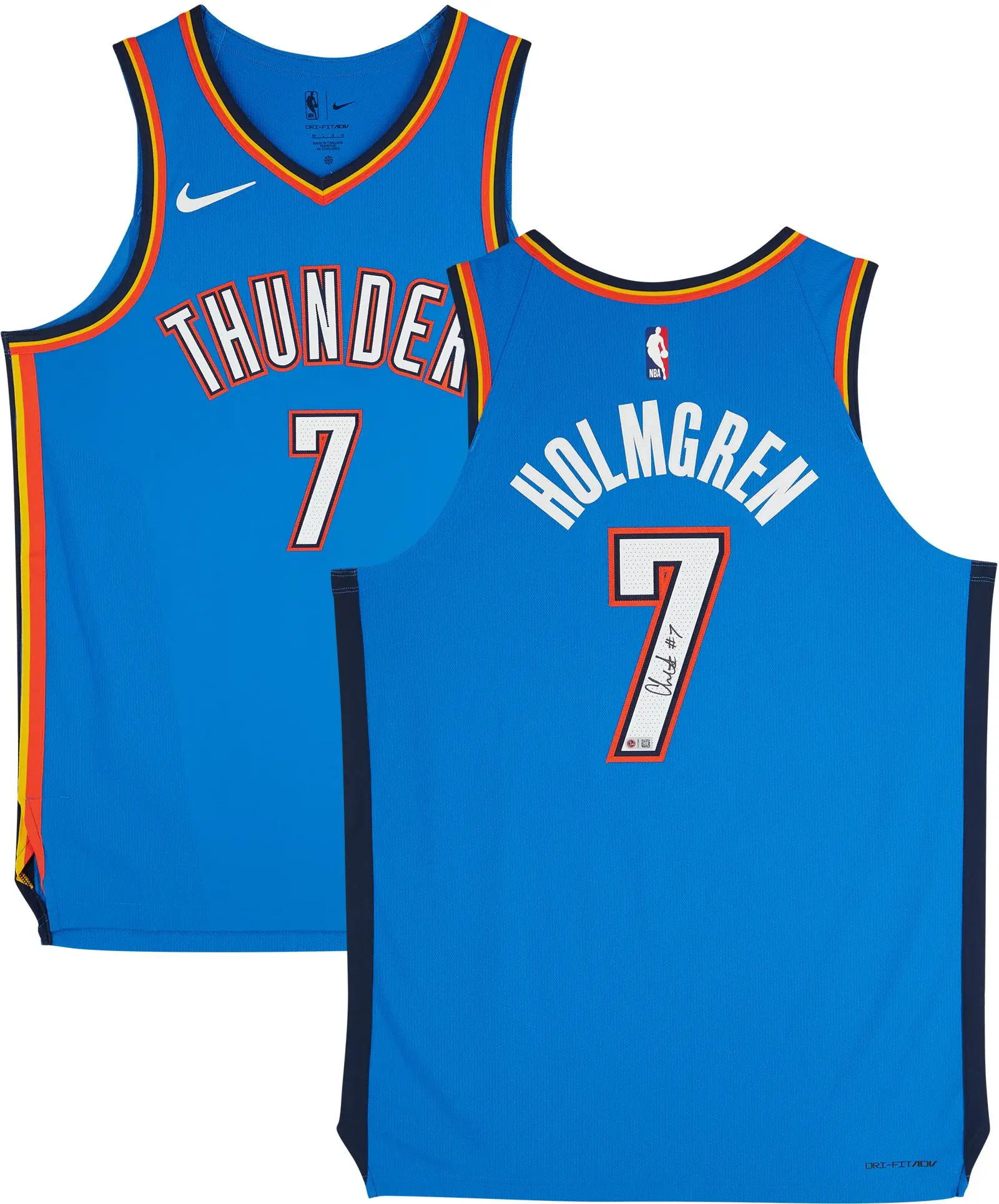 Chet Holmgren Oklahoma City Thunder Autographed Nike Blue Icon Edition Authentic Jersey - Fanatics Authentic Certified