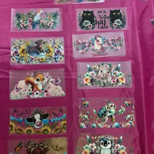 Customized plastic decals for 16 oz cups