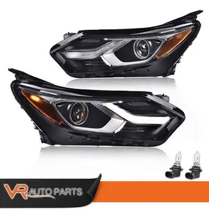 Halogen LED DRL Headlights Headlamps Left+Right Fit For Chevy Equinox 2018-20, Direct Replacement, Drl Lights