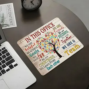 Wooden Pattern Mouse Pad, Square Mouse Pad with Non-slip Rubber Base, Mouse Mat for Gaming and Office Computer, Laptop Computer, Desktop Accessories, Non Slip Mousepad