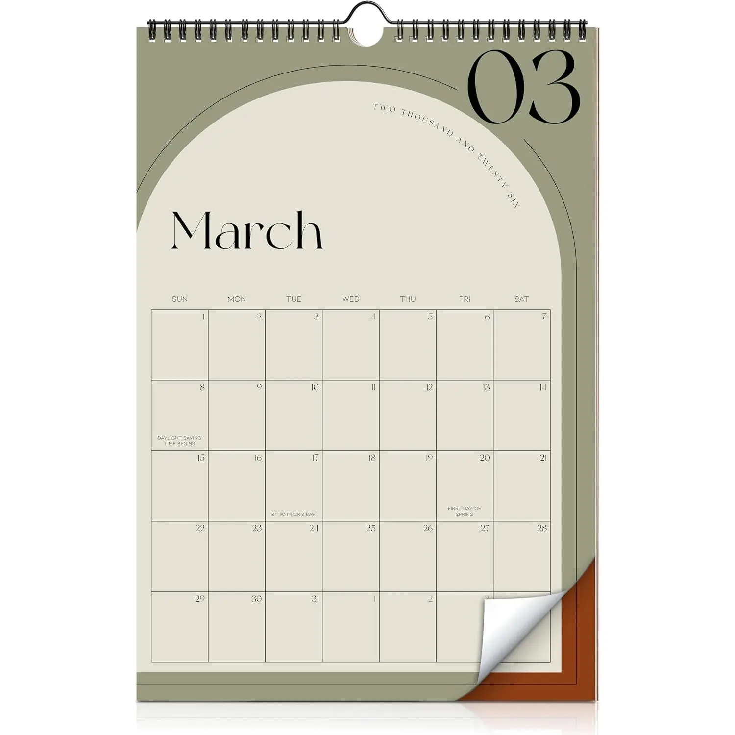 2026 Aesthetic Printed Paper Wall Calendar - Twin-Wire Bind, Vertical Print, Premium Paper - Runs Until December 2026 - Office Stationery for Easy Organizing, Printed Paper Wall Calendars, Organize Easily