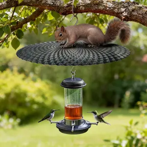 11.42 Inch Hanging Bird Feeder Protector, Rain Cover, Squirrel Fence, Hummingbird Feeder Shield, Outdoor Garden Patio Use, Bird Feeding Station