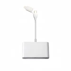 Type-C to SD TF CF Camera OTG Card Reader, Multifunctional Card Reader, Easy Plug and Play, Digital Trail Game SD & TF/Micro SD Card Viewer, Phone Accessories Compatible with iPad