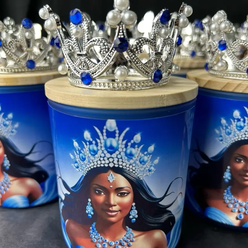 Velas Para Yemaya Candle , velas para los Orichas , velas para Yemaya Decoration Decor Ornaments