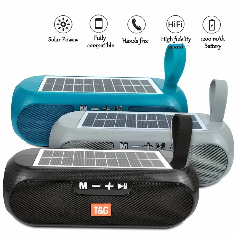 TG182 Solar Speaker Is a Wireless Outdoor Speaker That Connects to Mobile Phones, Tablets, Computers, And Tvs. It Features a 10W USB Portable Design, Supports TF Cards, FM Radio, And Has an Auxiliary Input