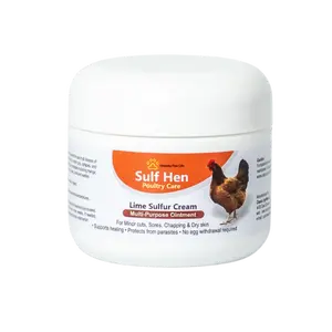 Healthy Paw Life's SULF HEN Lime Sulfur Cream for Poultry Care – Ointment for Pecking Wounds, Chapped Skin, Cuts, Infections and Dermatitis – 2 oz
