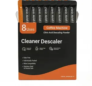 COWSAR Coffee Machine Cleaner & Descaler, 8 Use Individually Packed, Ice Machine Cleaning with Organic Citric Acid, Descale Drip Coffe and Espresso Machines