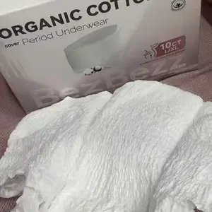 BezBezz Organic & Disposable Period Underwear S-XL 10/12 Pieces| Ultra Thin Overnight Underwear for Women Heavy Flow Overnight Leak-Proof Ultra Soft Keep Dry Fresh, Control Odor A