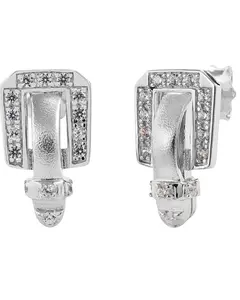 Kelly Herd Women's Silver Western Buckle Earrings - S4a