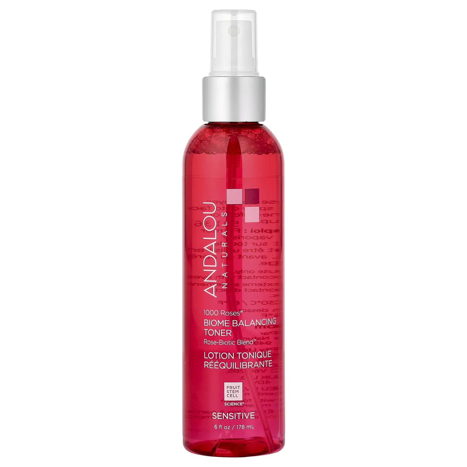 Andalou Naturals 1000 Roses®, Biome Balancing Toner, Sensitive, 6 fl oz (178 ml)
