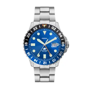 Fossil Men's Fossil Blue GMT, Stainless Steel Watch
