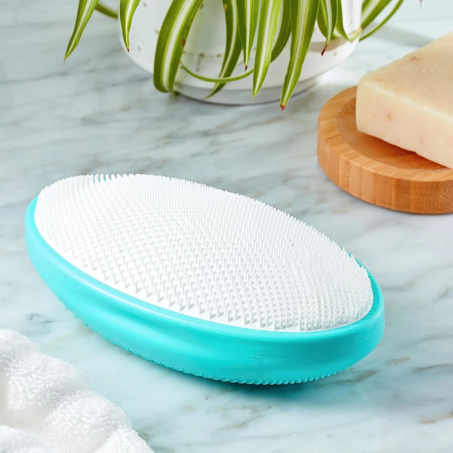 WIZKER Ingrown Hair Brush – Premium Razor Bump Treatment, Soft + Firm Exfoliating Bristles for Sensitive Face & Body, Shaving, Waxing, Laser – Unisex Waterproof Scrub